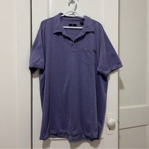 Bill Blass Purple Short Sleeve Polo Shirt